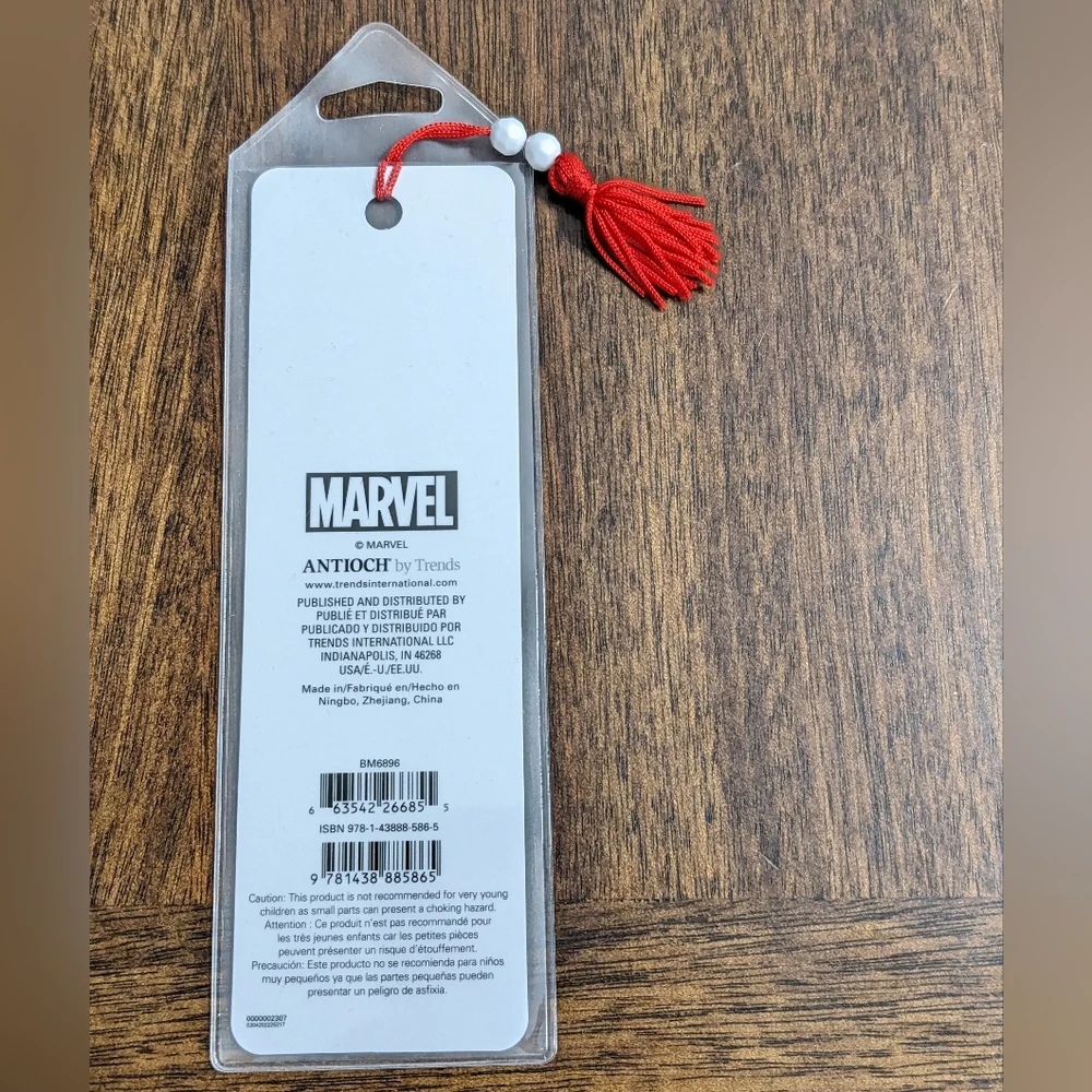Marvel Comics Superhero Premier Bookmark With Red Tassel, NEW